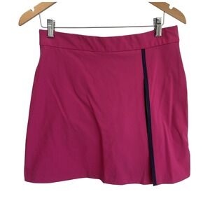 KJUS Siena Skort Bright Pink/Navy Pleated Pickleball Tennis Skirt Sz 38 /M